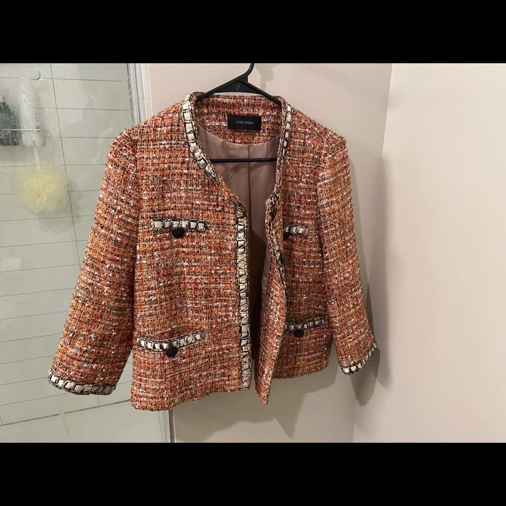 Anna Red Tweed Jacket